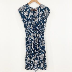 Elegant Blue Floral Dress